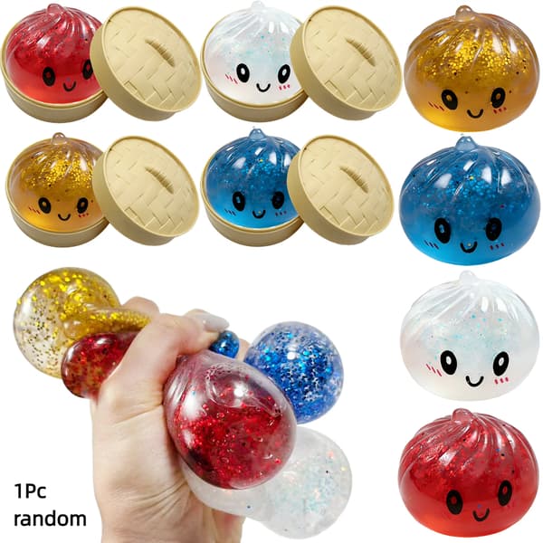 Färgglad Glitter Dumpling Release Ball Sensorisk Leksak För Stress A1