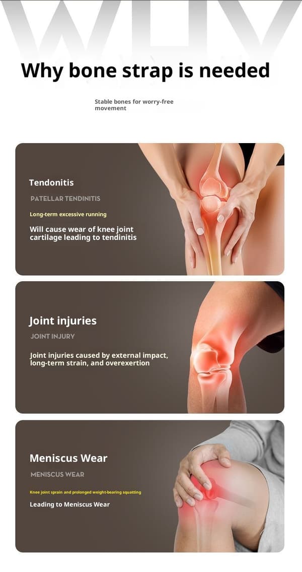 1 STK Silikon Patellar Senestøttestropp Patellar Ring Kne Silver