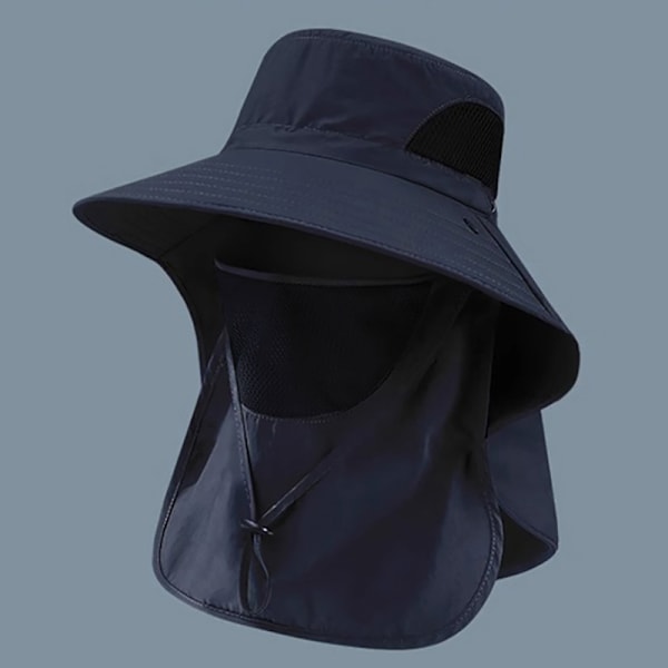 Sommar Solhatt UV-Skydd Utomhus Jakt Fiskehatt För Män Blue