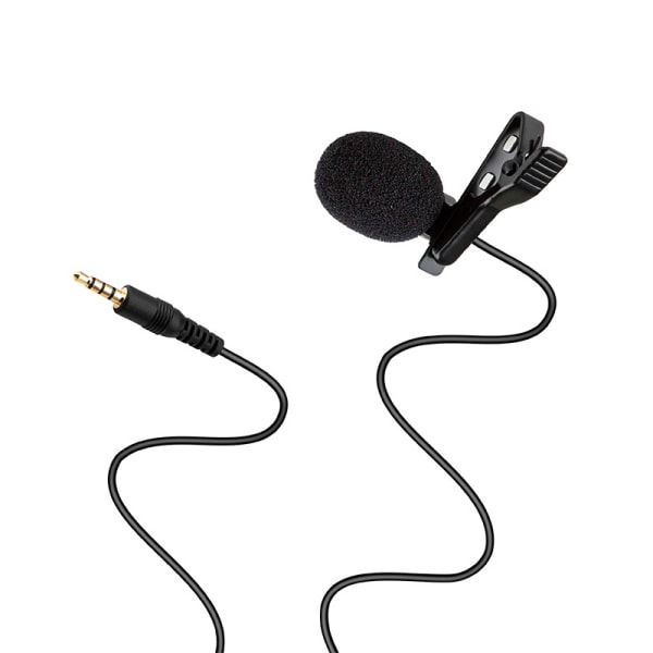 3,5 mm monisuuntainen mikrofonipidike Kannettava mikrofoni 1,5 m Black onesize