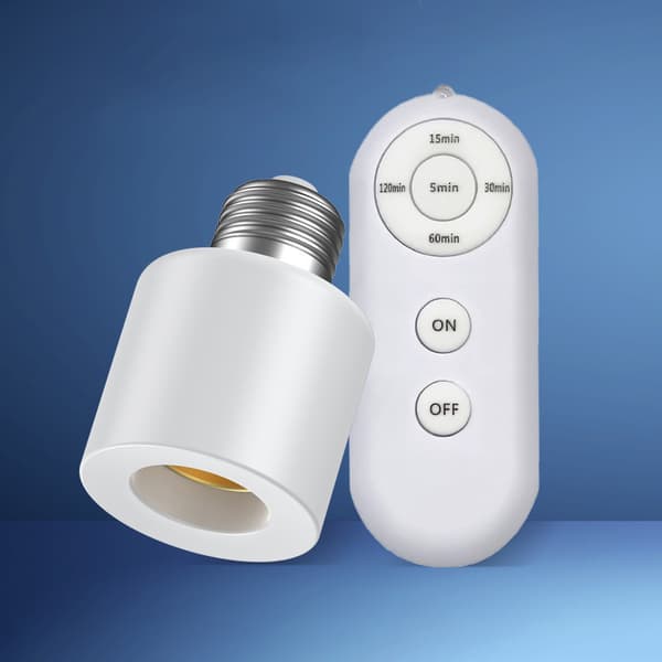 85V-265V E27 Trådløs Fjernkontroll Smart Timer Bryter Lampe Ho 1Set