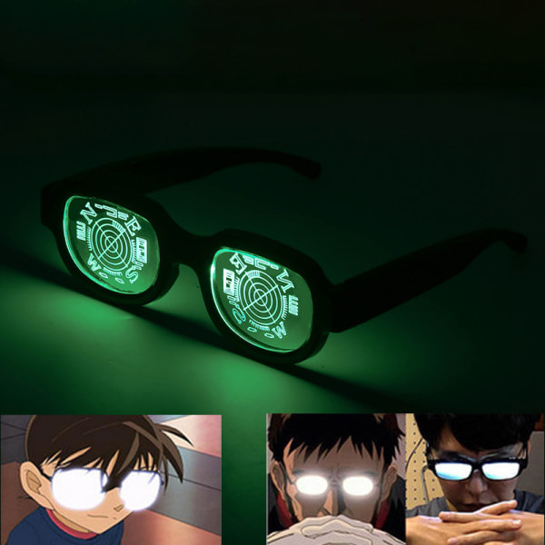 Nye Led Light Briller Conan Med Samme Type Lysende Glass A1 one size