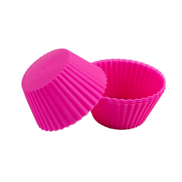 4stk Silikonkakebeger Bakekoppform Muffins Rund kakec Rose red onesize