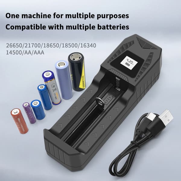 USB-oplader ligent LCD-batteri USB-oplader - 1/2/4 slots til 186 A3