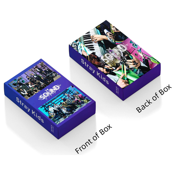 55st/ set Kpop Stray Kids Lomo Cards Nytt album The Sound Photo Black one size