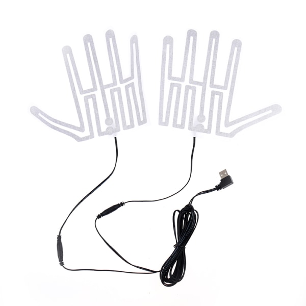 5V karbonfibervarmehanskepute Håndvarmer USB-film Elektrisk White DC line 1to1 wire
