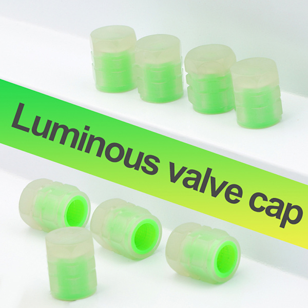 4st Universal Luminous Valve Caps Däck Ventil Caps För Bil Moto onesize