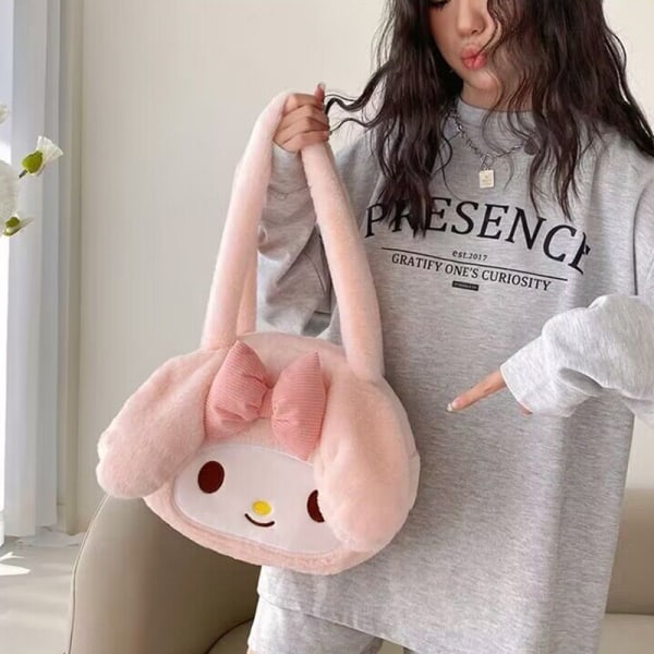 Kawaii Messenger Bag e Plysj kvinnelig Lolita Student Large-capaci White one size