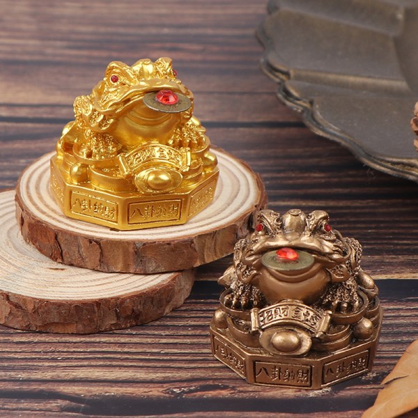 ren kobber padde funnet cicada frosk padde statuer dyr Messing han Gold one size