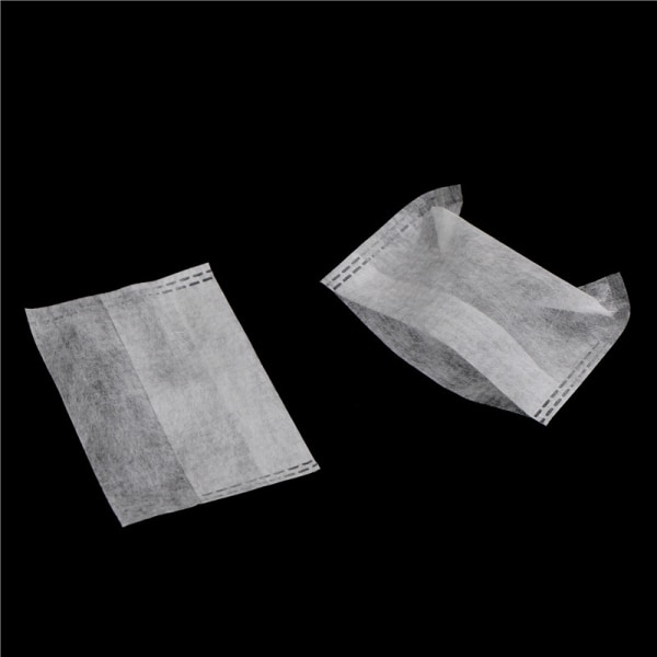 2 stk Bærbar 100 stk/parti Tomme teposer Maisfiber Fold Lukk H White 200pcs