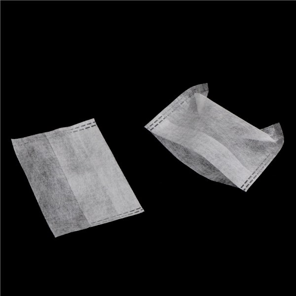 2 stk bærbare 100 stk/parti Tomme teposer Majsfiber Fold Luk H White 200pcs