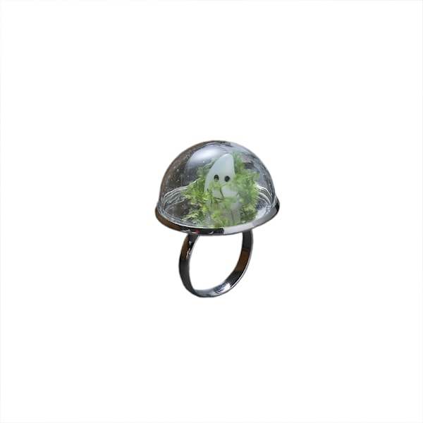 Halloween Flytande Flaska Nattlysande Spöke Halsband Örhänge A3