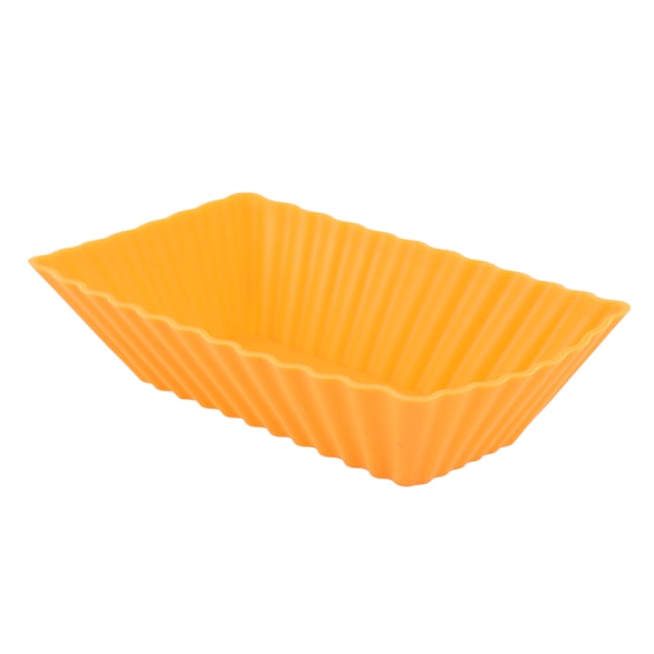 6 stk Silikone Genanvendelig Kageform Gelé Bageform Cupcake Mak yellow 6pcs
