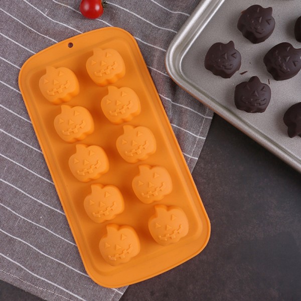 Halloween Form Silikone Cookie Biscuit Kage Bageform Ice Cub 7 Onesize