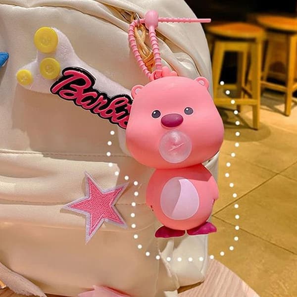 e Loopy Doll  Blæseboble Nøglering Taske Vedhæng Dekompression Til Pink one size