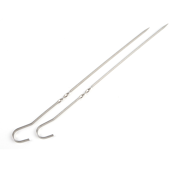 10 stk spyd til grill gjenbrukbar grill i rustfritt stål Silver 10Pcs