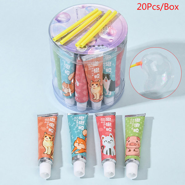 20 kpl/laatikko Magic Bubble Glue Lelu Puhallus Colorful Bubble Ball Sp 20pcs