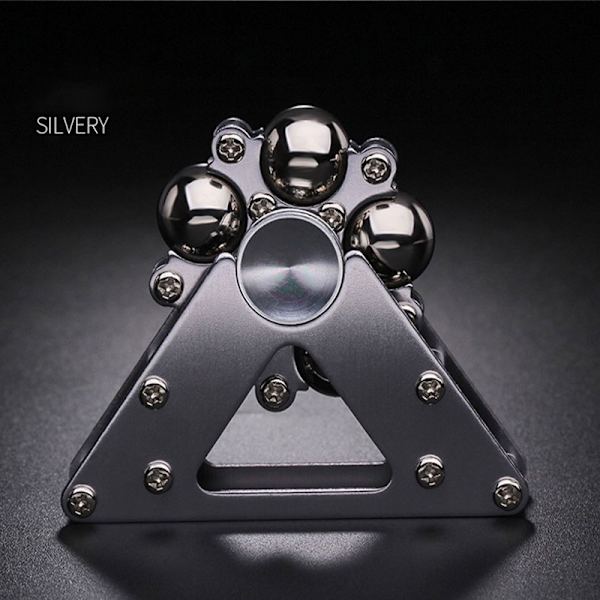 Ny Metal Spinner Antistress Hand Adult Toy Reliever Toy Gyrosc Silver one size