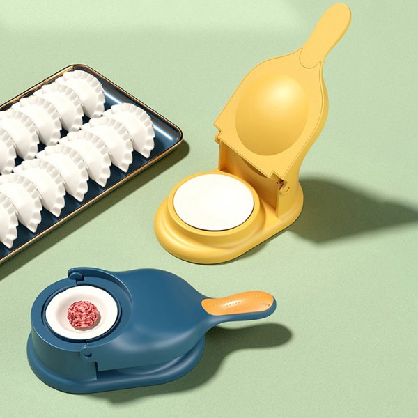 2 i 1 DIY Dumpling Maker Dumpling Skin Press Dejpresser Mol Blue one size