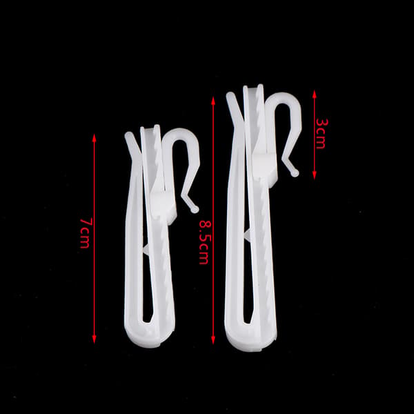 10 st gardinkrokar ringfönster vit plastgardin H 8.5CM