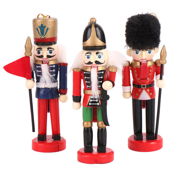1 kpl 13cm Pähkinänsärkijä Puppet Soldier Joulukoristeen riipus koti Random Color 1Pc