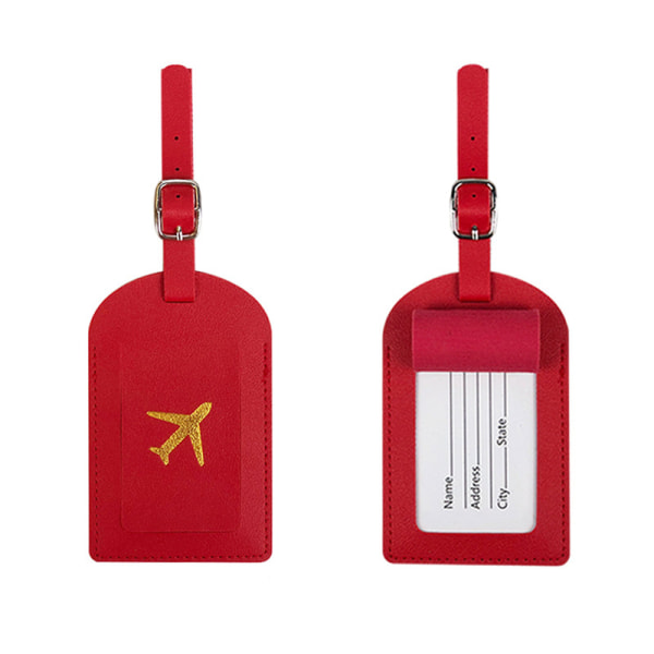 Yksinkertainen passipidike ja matkalaukkulappu nahkaiset matkasarjat Coup Red C8