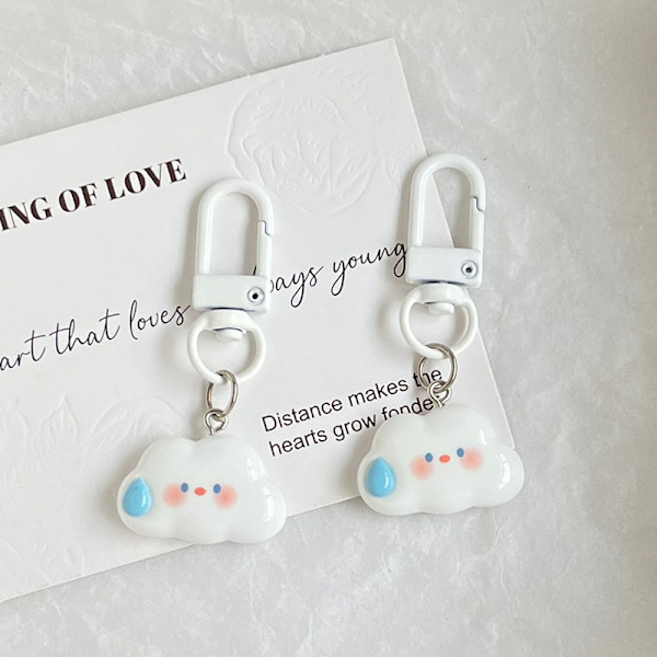 Ins Style e Cartoon Cloud Nøglering Nøgle Tilbehør Kawaii Keyri One Size