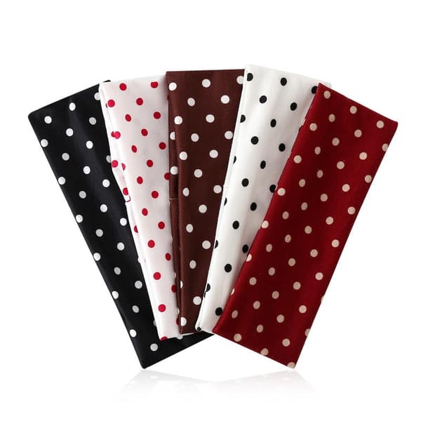 Retro Boho Breeze Wind Dot Stretch Damhårband n Ins Wide A3