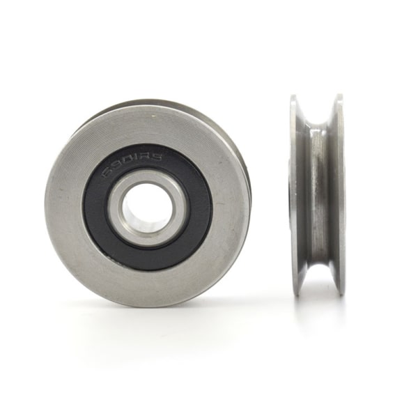 12*50*13mm spårhjul Metall U-spår ståltrådslyftning A2 A2