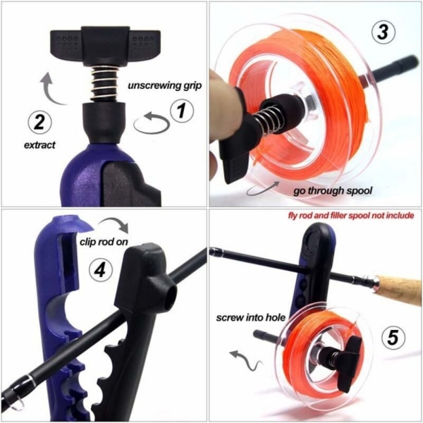 Fiskeverktyg Bärbar fiskelina Winder Reel Line Spooler hej Black Red one size