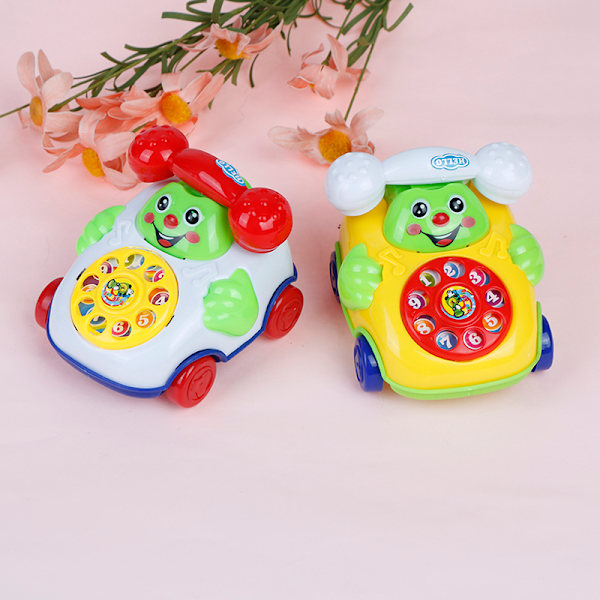 1Pc babyleker musikk tegneserietelefon pedagogisk utviklingsbarn Red one size