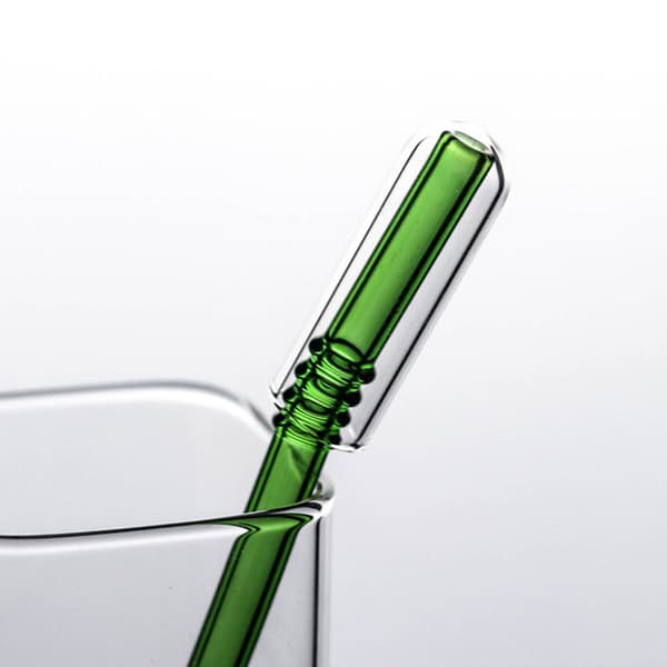 Sugrörsskydd i glas Återanvändbara sugrörslock Klara L A2