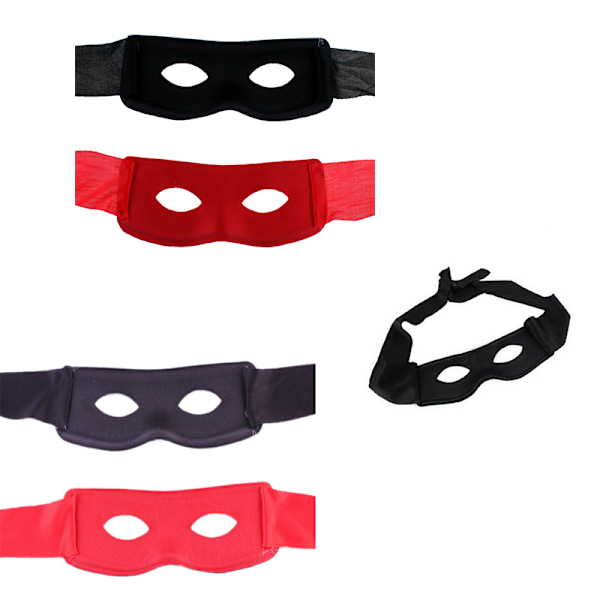 Bandit Zorro Maskerad Mask för Temafest Maskerad Cos black