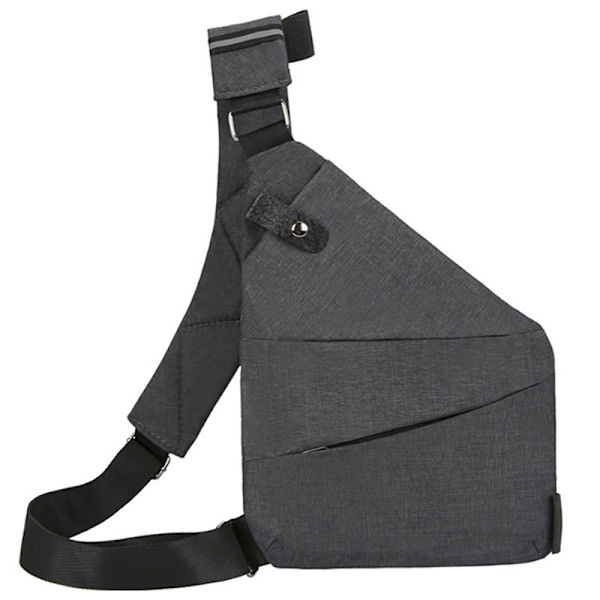 Mies vedenpitävä henkilökohtainen olkatasku Rintalaukku Cross body sl Gray one size