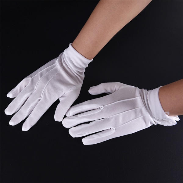 1 Par hvide formelle handsker Hvide Honor Guard Parade Santa Women White onesize