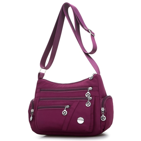6 farver Vandtæt nylontaske Mode Kvinder Single Shoulder Bag Red one size