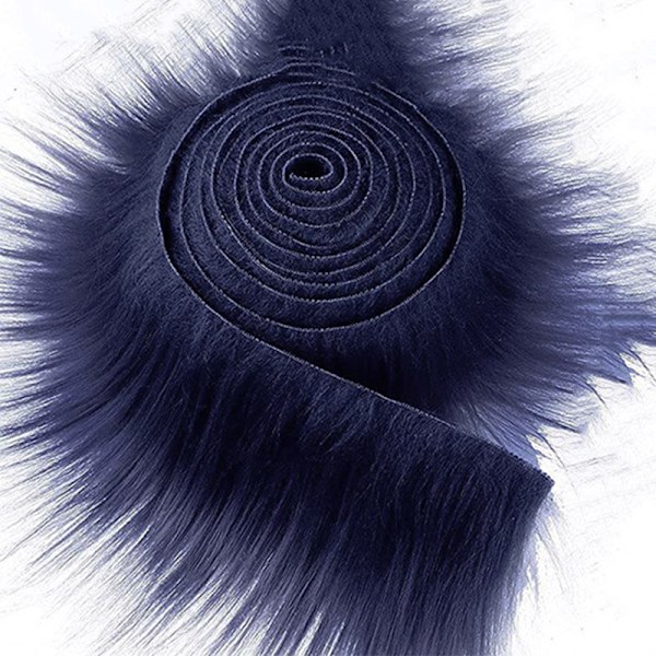 9x150 cm Faux Band Tejper Gör-det-själv-kläder Sy Fluffy Trimming S Dark blue 9cm*150cm