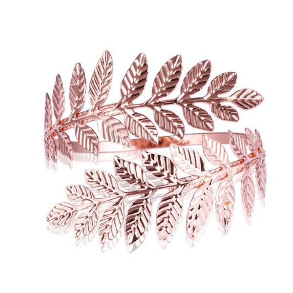 Metall grekisk romersk lagerblad Armband Armband Upper Arm Cuff A Silver one size