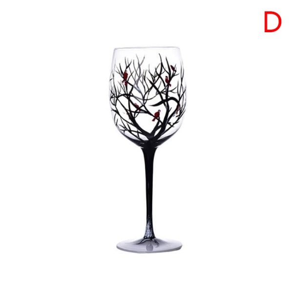 Four Seasons Trees Wine Glasses Goblet Creative Printed Glass C D Onesize