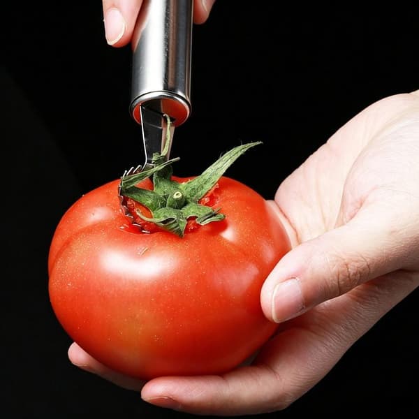 Tomatsilfjerner i rustfritt stål, fjerner kjerne fra tomat Silver