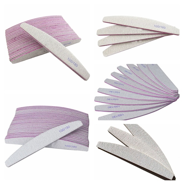 1/5PCS Neglefil Sandpapir Buffer Blok Manicure Pedicure Til White One Size