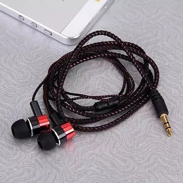 3,5 mm kablede hodetelefoner HiFi In-ear Sports Gaming Earbud Stereo Color A1