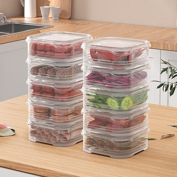Plastbehållare för förvaring i kylskåp och frys onesize