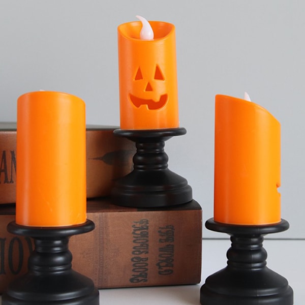 Halloween Ljus LED Färgglada Ljusstake Bordsdekoration One Size