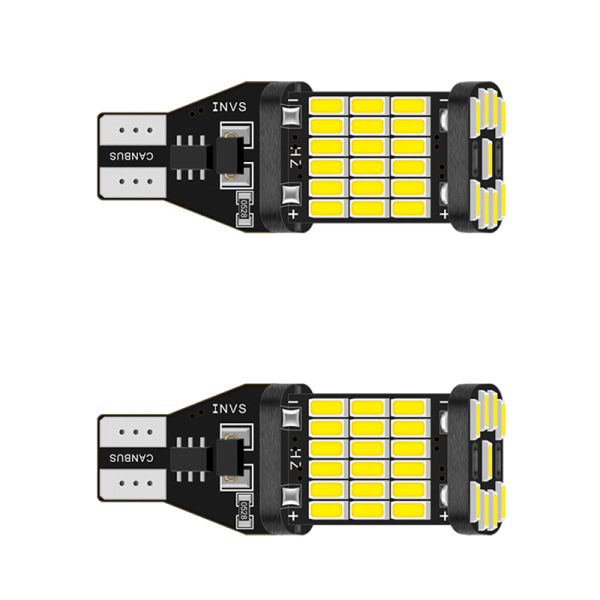 2x Canbus T16 T15 921 W16W LED-lampa Backup Backljus för bil f White