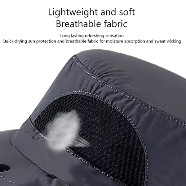 Sommar Solhatt UV-Skydd Utomhus Jakt Fiskehatt För Män Light gray