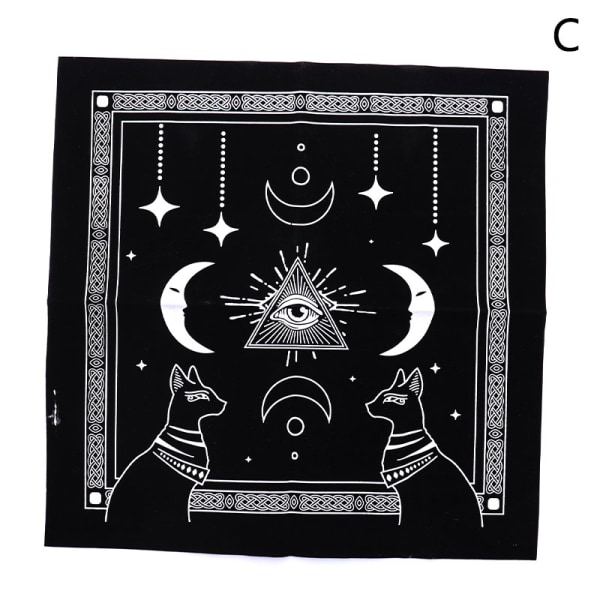 Tarots Dug Triple Moon Pentagrams Pagan Alter Cloth Flan Style 3 C