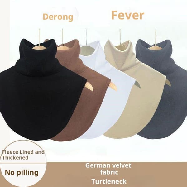 Höst Vinter Dam Turtleneck Krage Islamisk Hijab Förlängning White