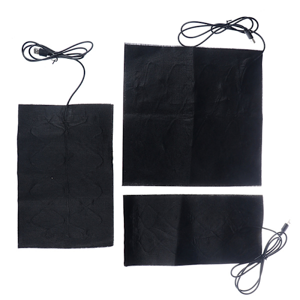7 Størrelse USB Warm Carbon Fiber Opvarmede Pads Opvarmet Jakke Coat Ves Black 20*24cm