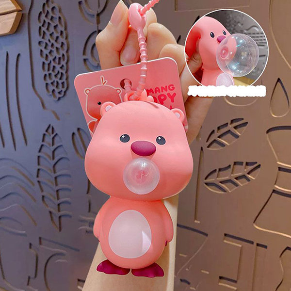 e Loopy Doll  Blås Bubbla Nyckelring Väska Hänge Avkoppling Till Pink one size